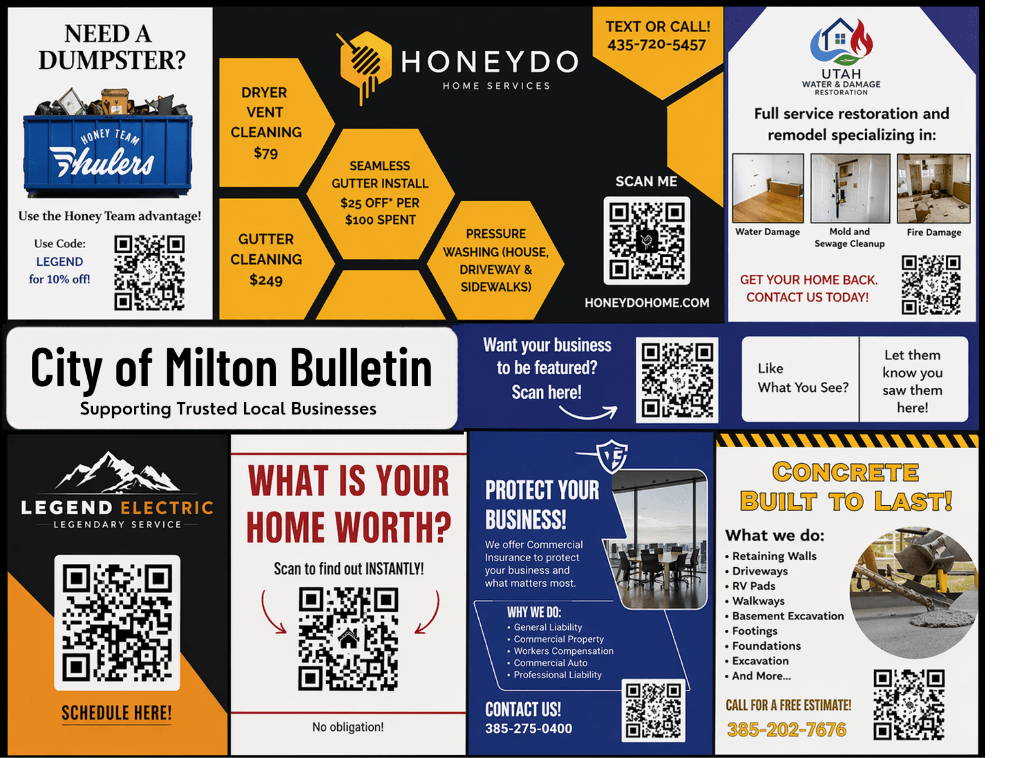 Sample direct mail flyer — Utah County Bulletin